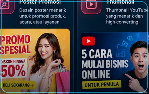 Contoh visual Desain AI